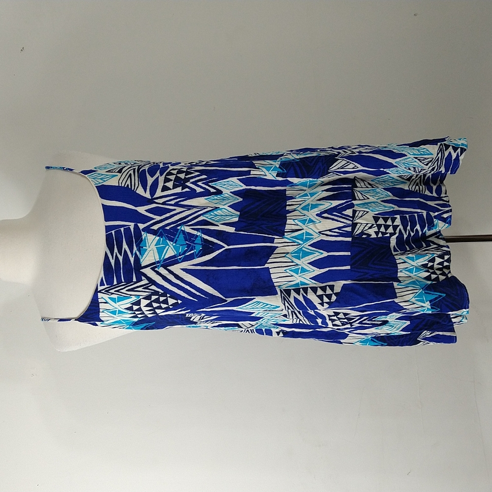 Everly geometric blue casual strap dress Medium